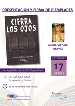 Presentación y firma de Cierra los ojos en Tudela / Platero CoolBooks