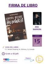 Firma de ejemplares de Cartas desde Hungría en Granada / Platero CoolBooks