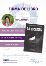 Firma de ejemplares de La cicatriz en la Feria del Libro de Cartagena / Platero CoolBooks